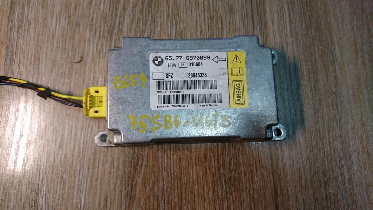 датчик AirBag BMW 7 серия E65/E66/E67 [рестайлинг] 2007, 3.0 л., M57 D30 (306D3), дизель, АКПП, черный, седан, 65.77-6970889, 28046336