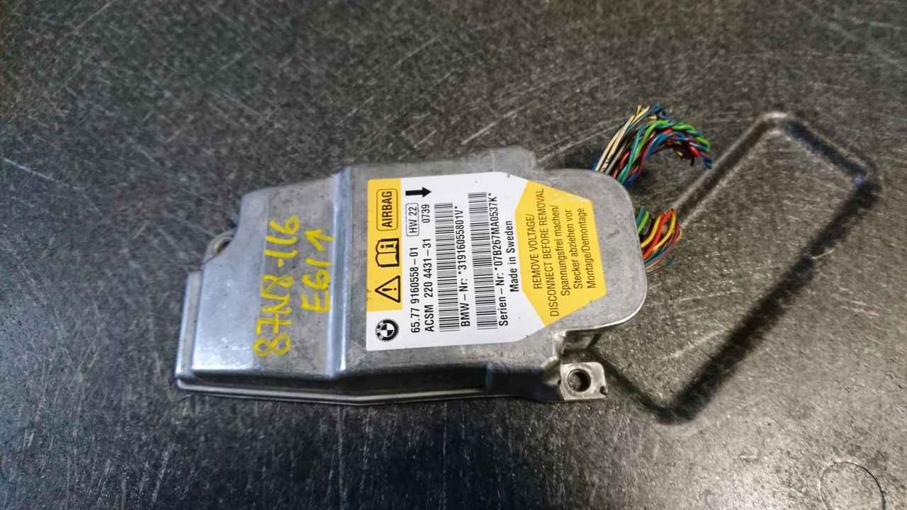 блок AirBag BMW 5 серия E60/E61 [рестайлинг] 2008, 2.0 л., N47 D20 A, дизель, АКПП, универсал, 65779160558, 2204431-31