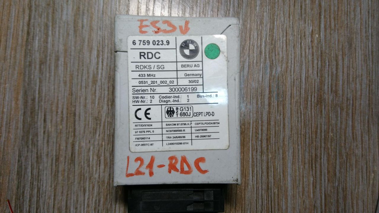 блок контроля давления в шинах BMW X5 E53 2002, 4.6 л., M62 B46 (468S1), бензин, АКПП, внедорожник 5 дв., 6759023