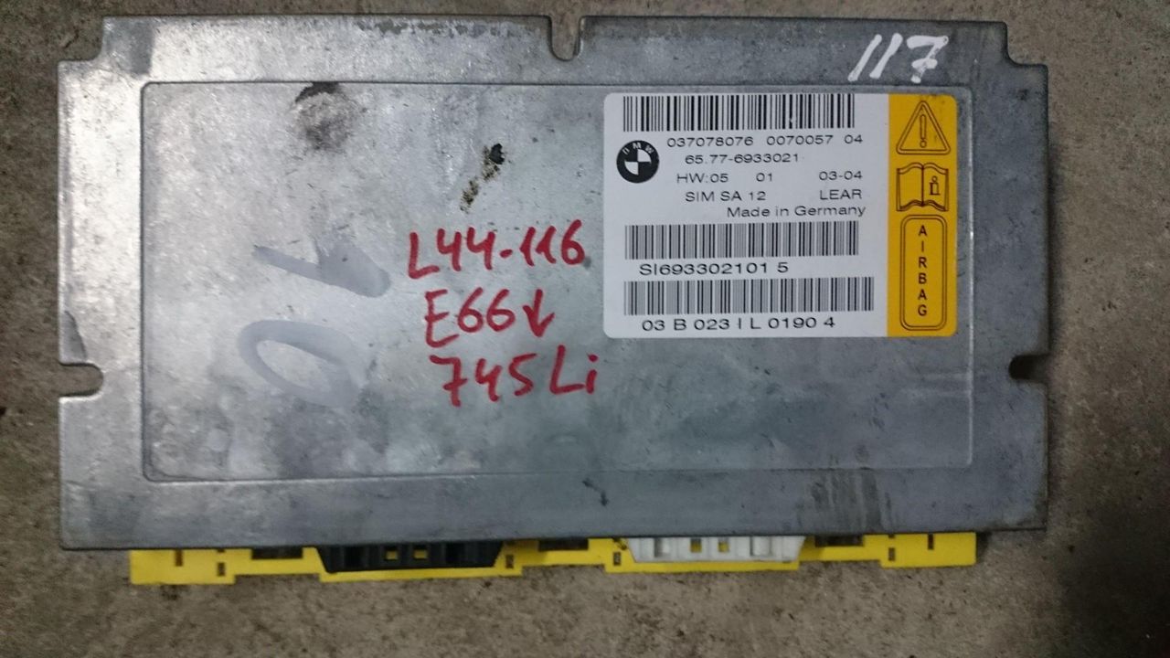 блок AirBag BMW 7 серия E65/E66/E67 2003, 4.4 л., бензин, АКПП, седан, 65776933021, 037078076