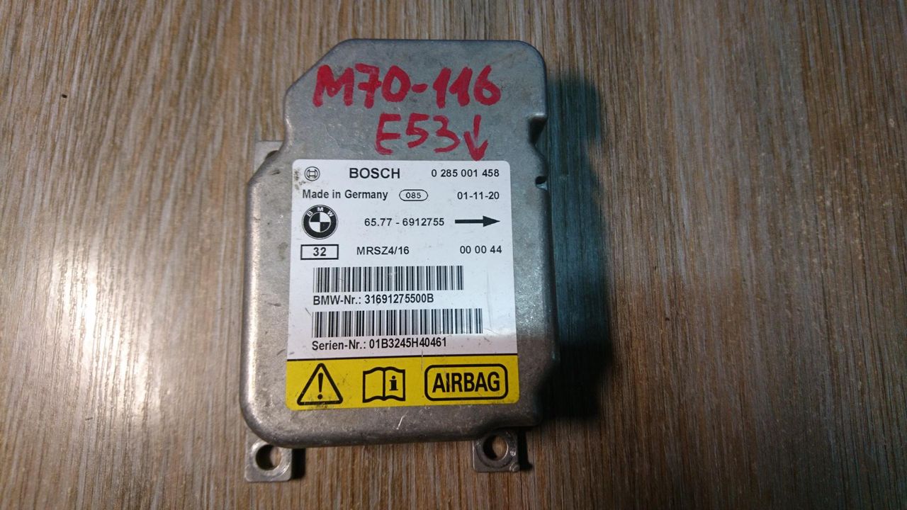 блок AirBag BMW X5 E53 2001, 3.0 л., M54 B30 (306S3), бензин, АКПП, внедорожник 5 дв., 65776912755, 0285001458