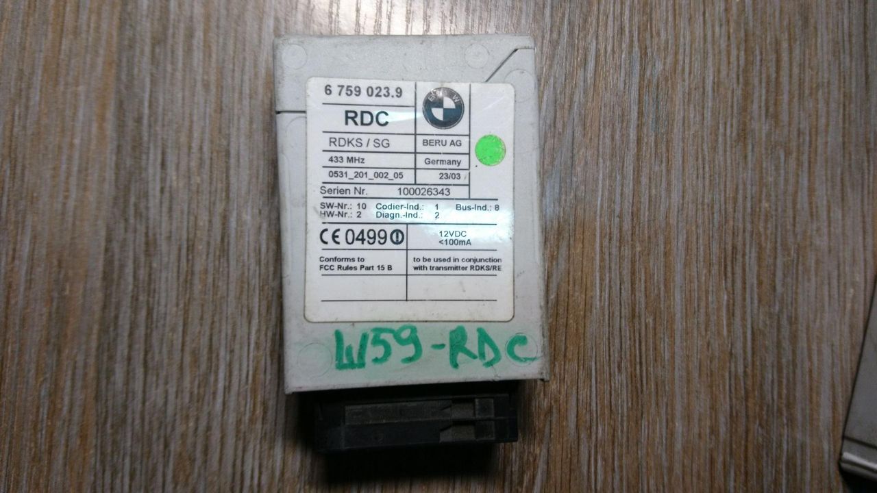 блок контроля давления в шинах BMW X5 E53 2003, 4.6 л., M62 B46 (468S1), бензин, АКПП, внедорожник 5 дв., 6759023