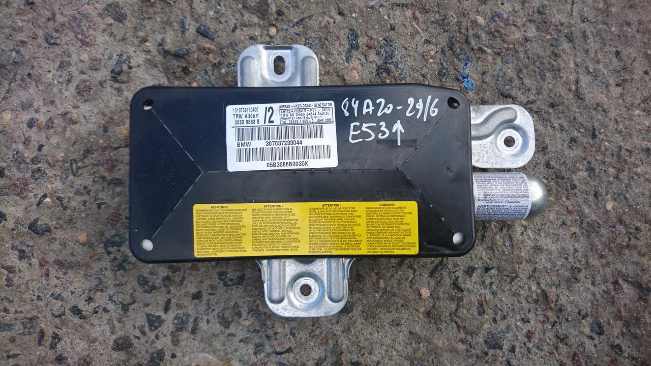 подушка безопасности дверная BMW X5 E53 [рестайлинг] 2005, 3.0 л., M57 D30 (306D2), дизель, АКПП, sterlinggrau metallic, внедорожник 5 дв., 72127037233
