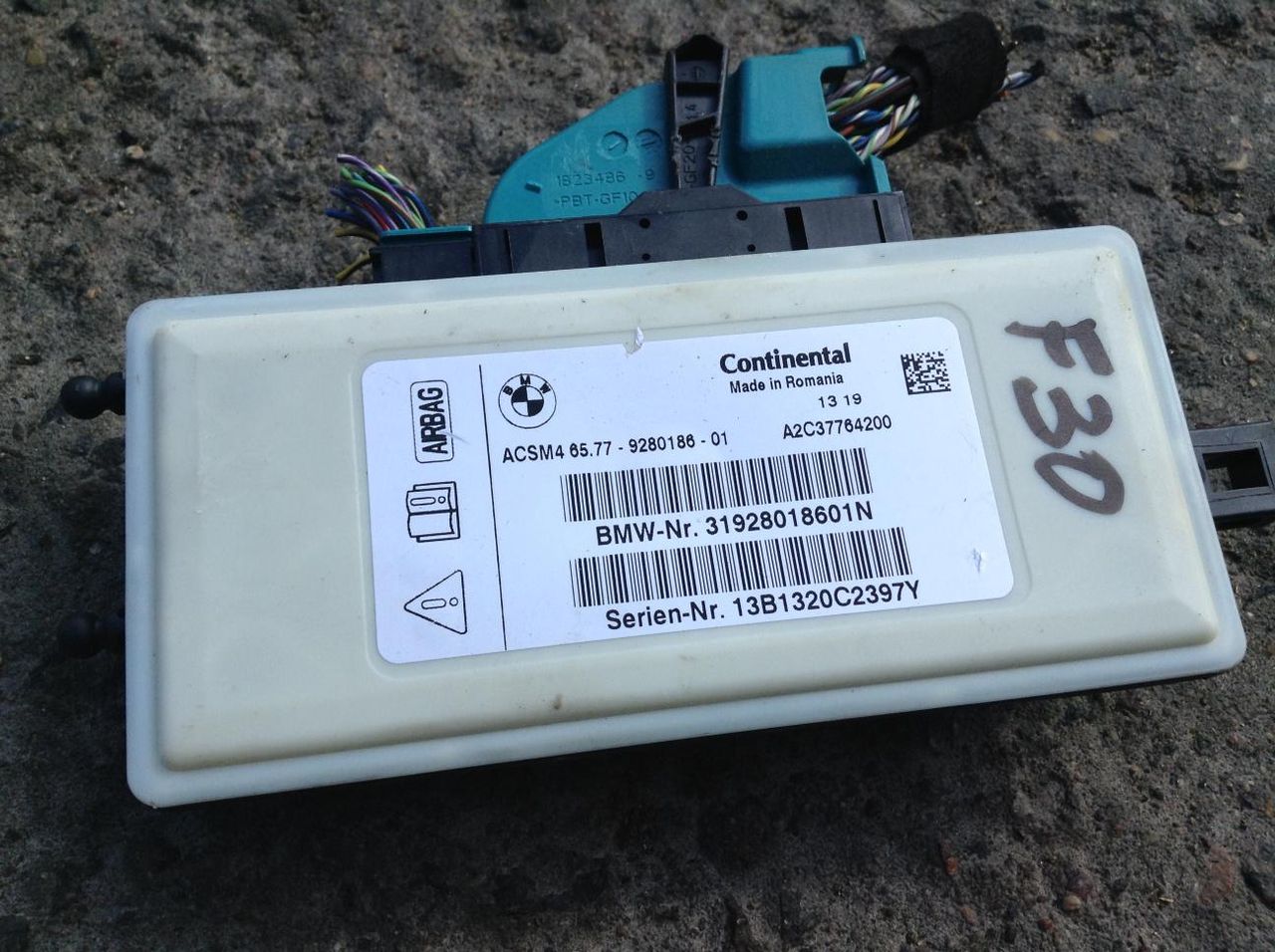блок AirBag BMW 3 серия F30/F31/F34 2013, 2.0 л., N20 B20 A, бензин, АКПП, седан, 9280186