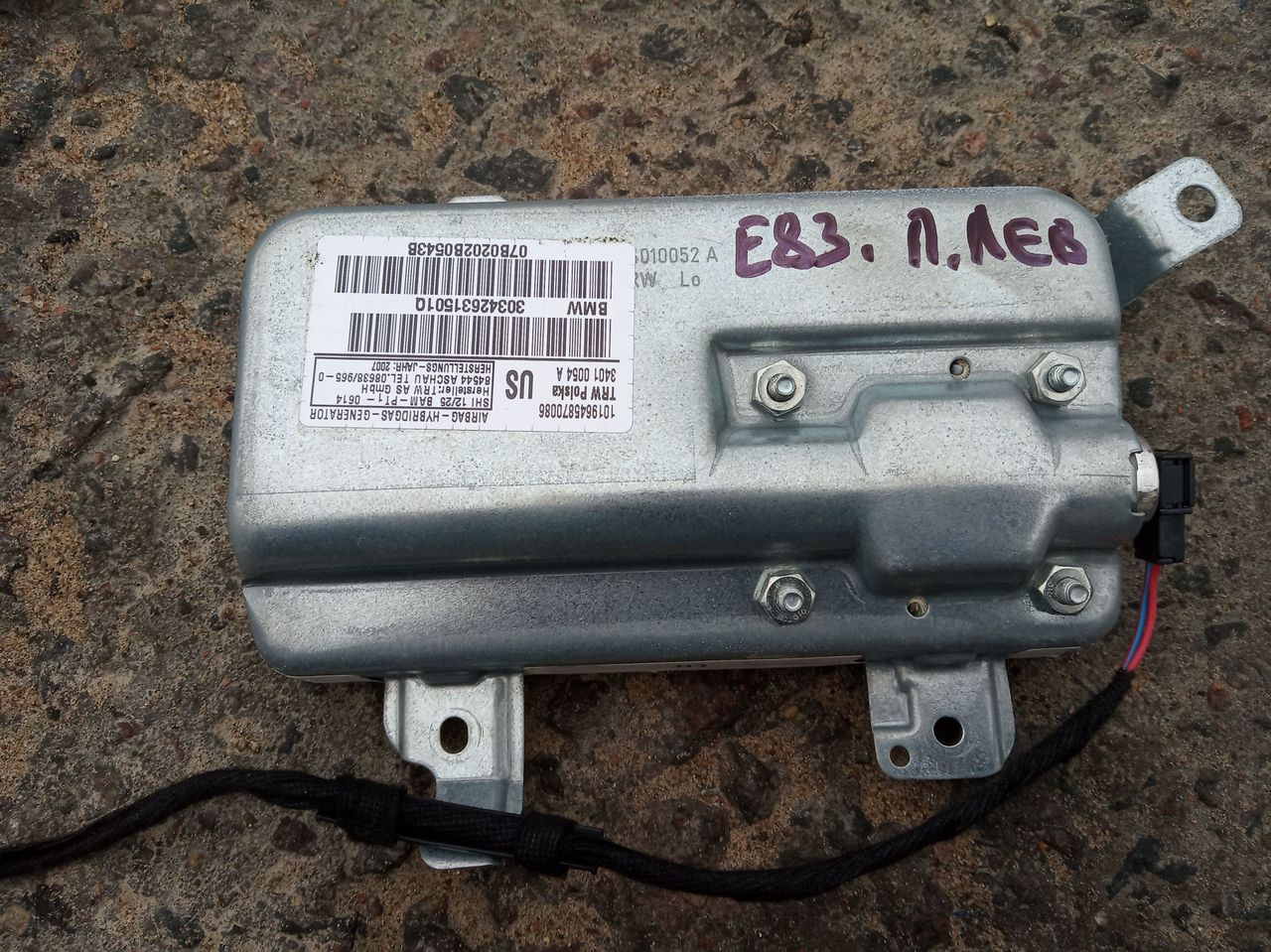 подушка безопасности дверная BMW X3 E83 [рестайлинг] 2007, 3.0 л., N52 B30 A, бензин, АКПП, внедорожник 5 дв.