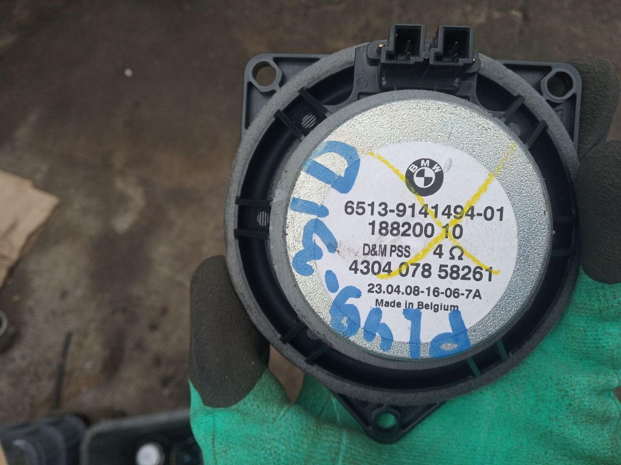 динамик двери BMW X5 E70 2009, 3.0 л., M57 D30 (306D5), дизель, АКПП, внедорожник 5 дв., 65139141494, 9141494