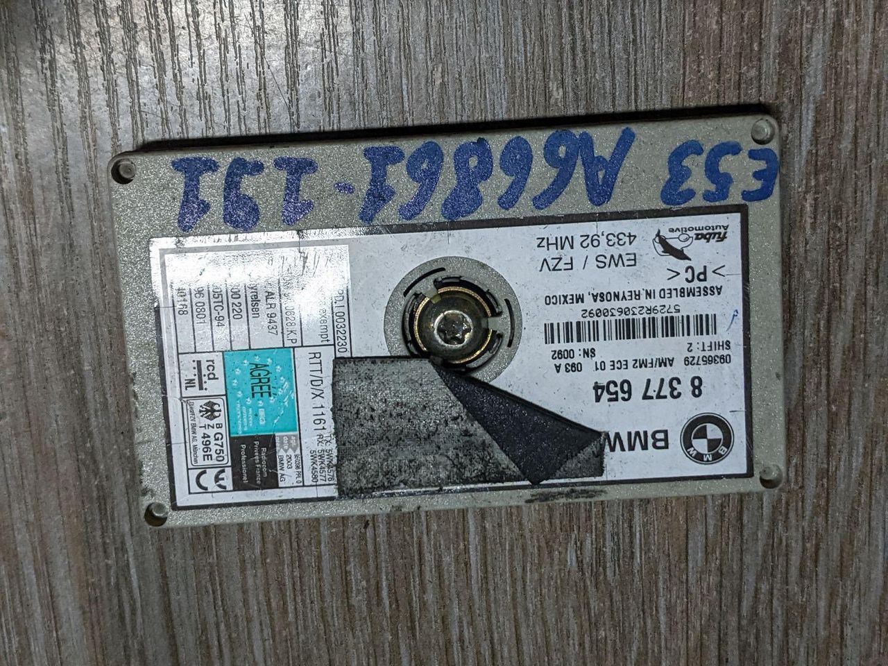 усилитель антенны BMW X5 E53 2003, 3.0 л., M57 D30 (306D2), дизель, АКПП, внедорожник 5 дв., 8377654