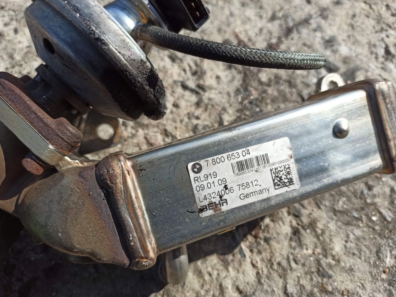 охладитель EGR / Радиатор EGR BMW 5 серия E60/E61 [рестайлинг] 2009, 2.0 л., N47 D20 A, дизель, АКПП, седан, 7800653