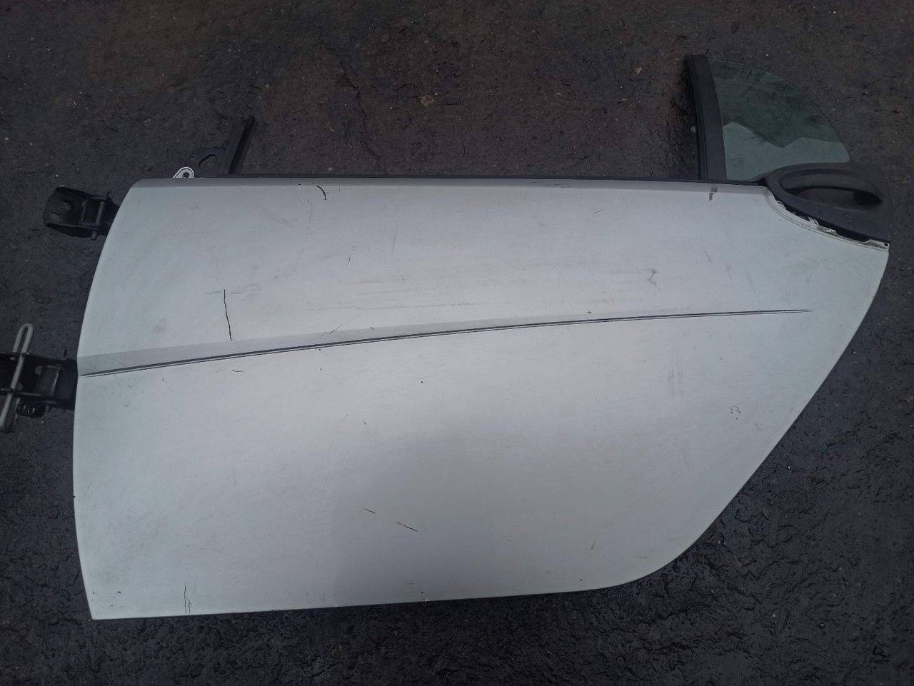 дверь задняя левая Smart Fortwo 2 поколение 2011, 1.0 л., M 132.930, бензин, АКПП, серебристый, купе, правый руль