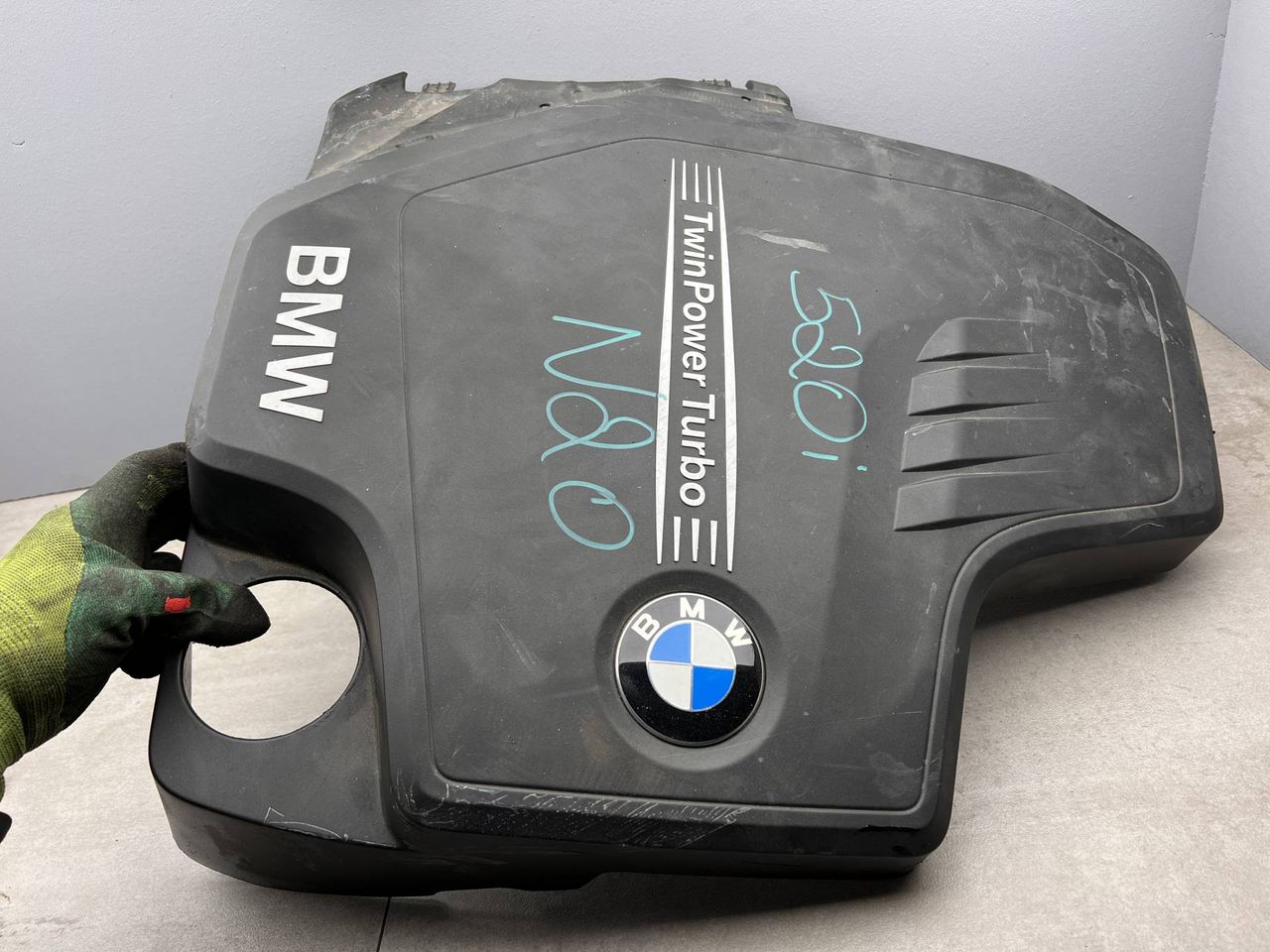 декоративная крышка двигателя BMW 5 серия F07/F10/F11 [рестайлинг] 2013, 2.0 л., N20 B20 B, бензин, 7636791, 7604564, 7594344