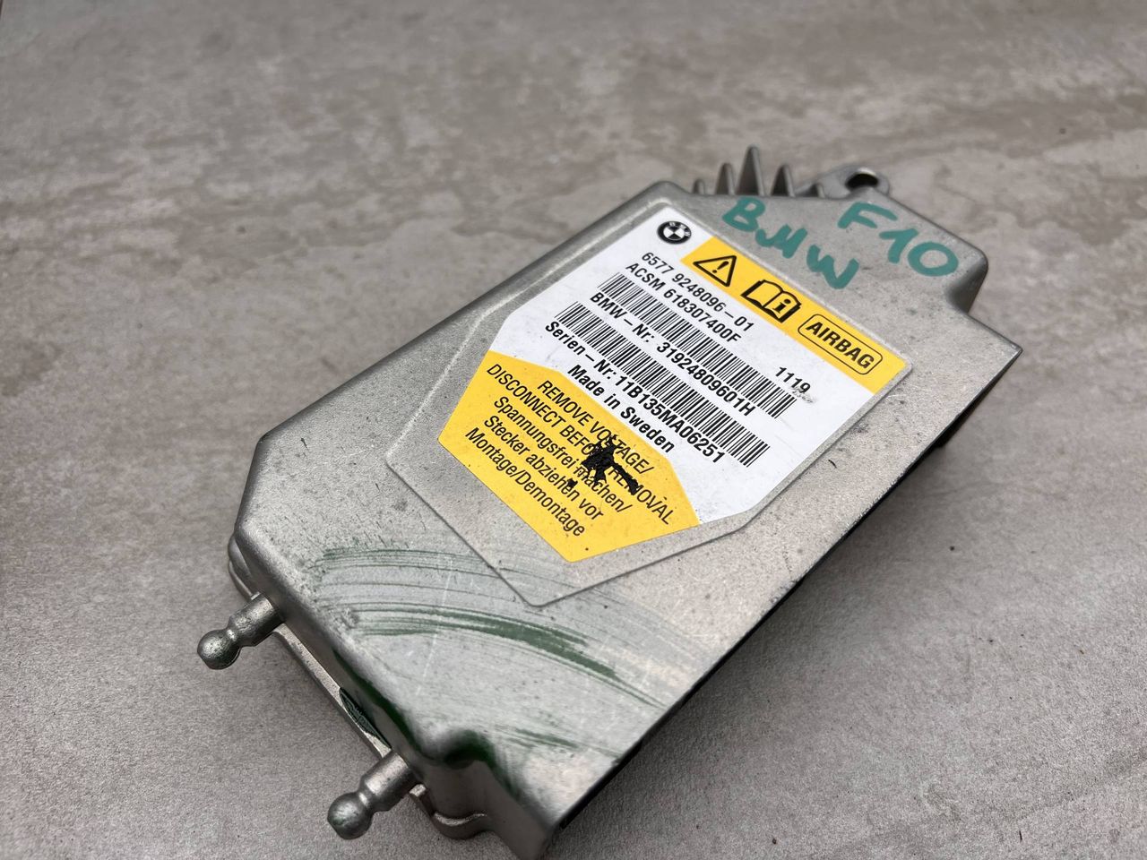 блок AirBag BMW 5 серия F07/F10/F11 2011, 9248096
