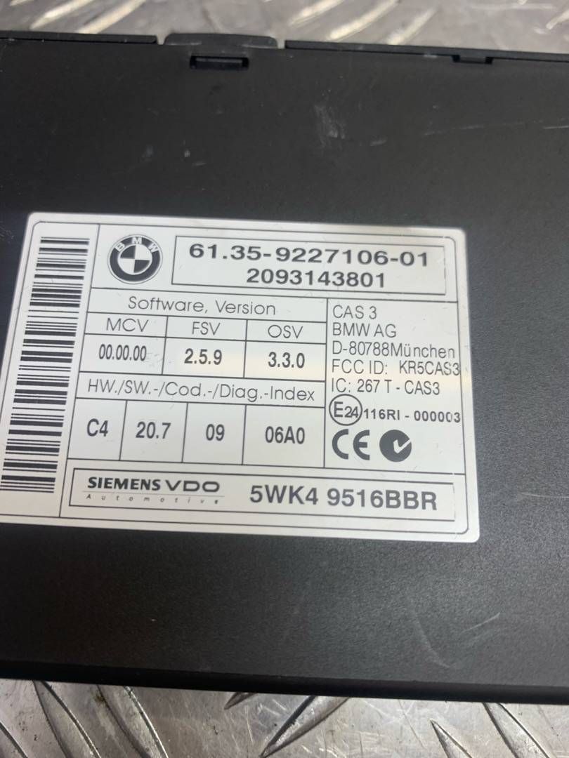 Иммобилайзер BMW X5 M E70 2010, 4.4 л., S63 B44 A, бензин, правый руль, 9227106, 61359227106