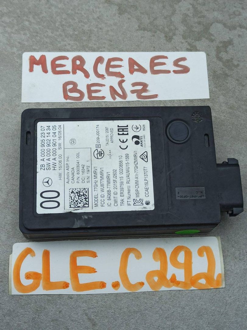 датчик мертвых (слепых) зон Mercedes-Benz GLE Coupe C292 2016, A0009052307, A0009021434, A0009010405
