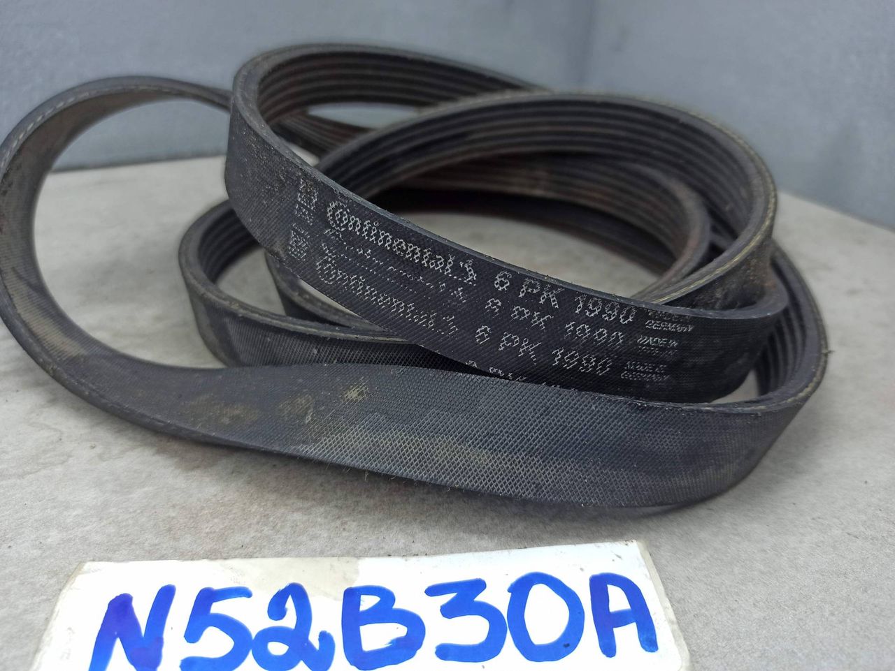 ремень генератора BMW 3 серия E90/E91/E92/E93 2007, 2.5 л., N52 B25 AE, бензин, полный привод
