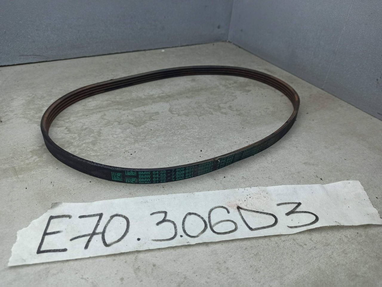 ремень ручейковый BMW X5 E70 2009, 3.0 л., M57 D30 (306D3), дизель, 7809801