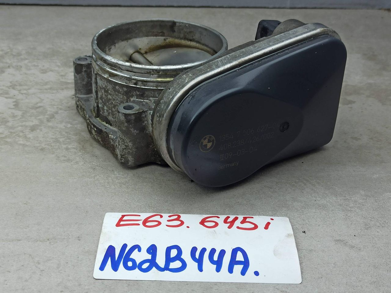 заслонка дроссельная BMW 6 серия E63/E64 2005, 4.4 л., N62 B44, бензин, 7506627