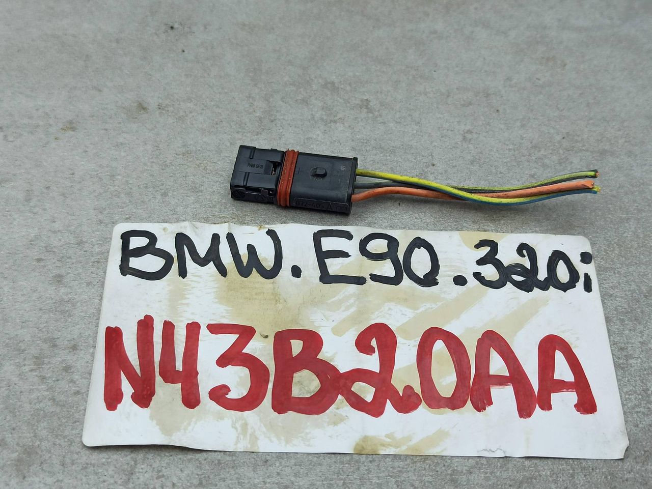 разъем (фишка) проводки BMW 3 серия E90/E91 [рестайлинг] 2010, 2.0 л., N43 B20 A, бензин, 7507524