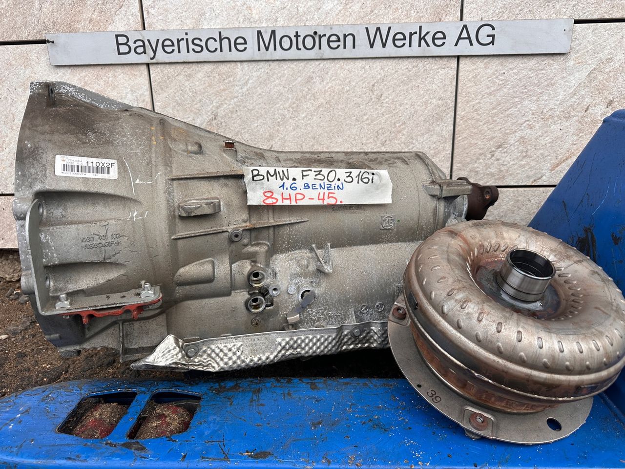 КПП автоматическая (АКПП) BMW 3 серия F30/F31/F34 2013, 1.6 л., N13 B16 A, бензин, 8HP-45, 7643664