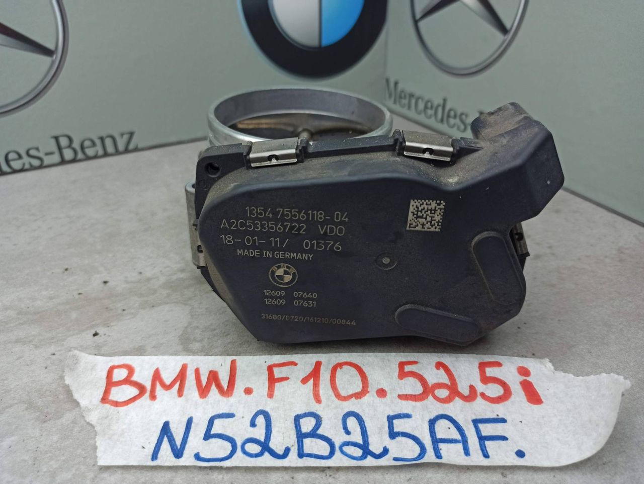 заслонка дроссельная BMW 5 серия F07/F10/F11 2012, 2.5 л., бензин, 7556118
