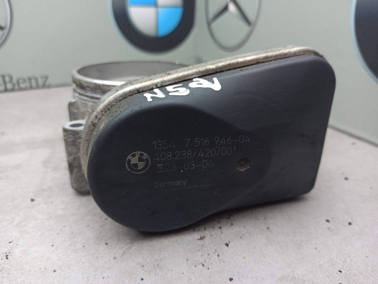 заслонка дроссельная BMW 5 серия E60/E61 [рестайлинг] 2007, 3.0 л., N52 B30, бензин, 7516946