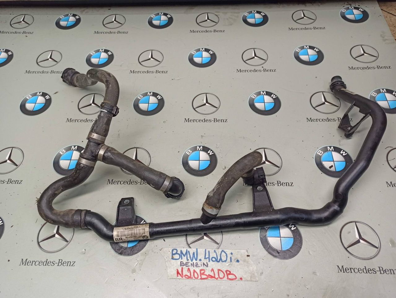 патрубок радиатора BMW 4 серия F32/F33/F36 2014, 2.0 л., бензин, 7548211, 763902701, 738000785