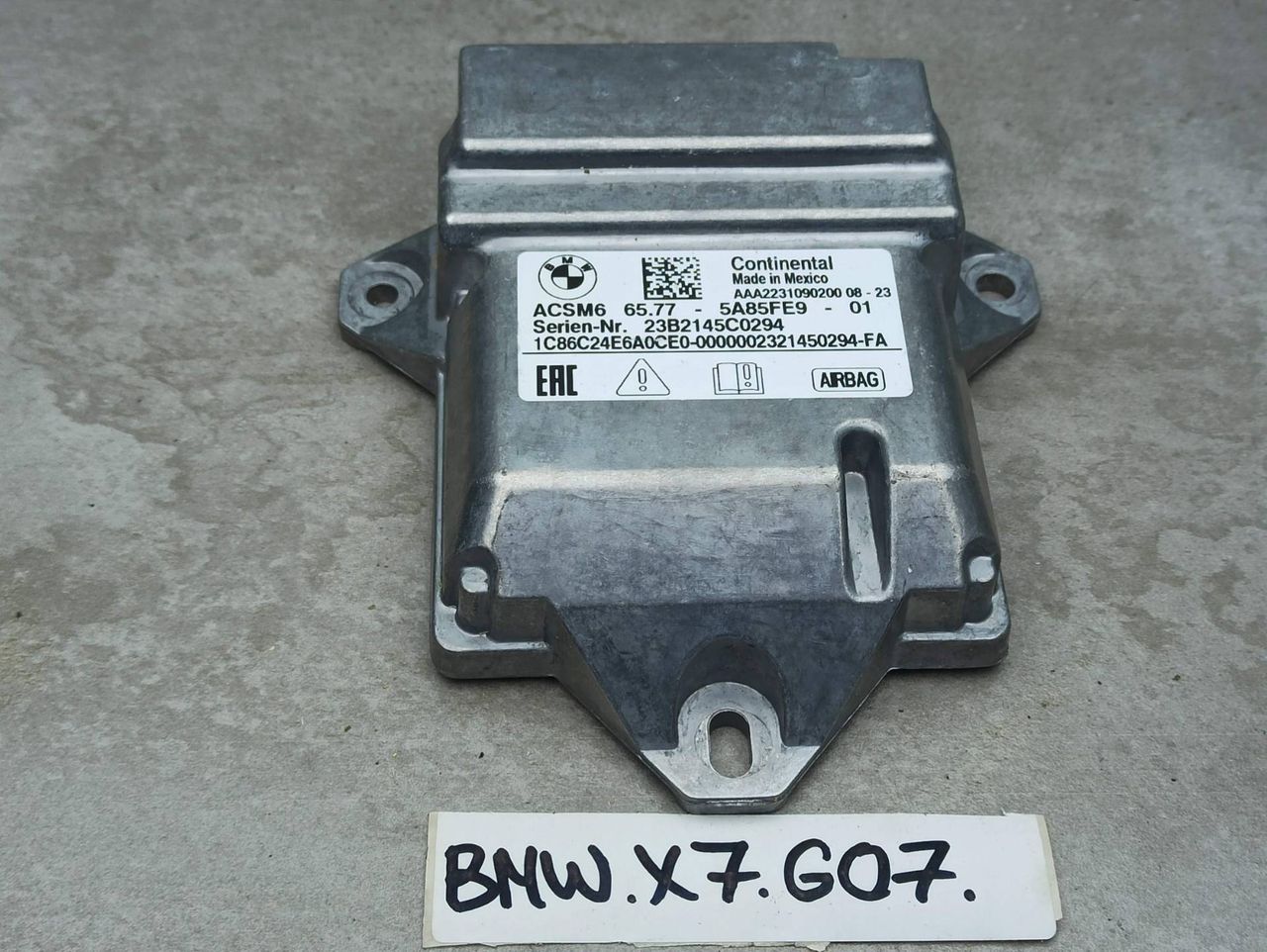 блок AirBag BMW X7 G07 [рестайлинг] 2023, 3.0 л., B58B30, бензин, 475, полный привод, 5A85FE9