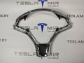 Корпус декоративный подушки безопасности (руля) водителя Tesla Model 3 1 поколение 2021, 2463292, 2463293, 1096973-00 - фото №3