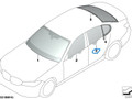 стекло двери задней правой BMW 3 серия G20 2019, 2.0 л., B47 D20 B, дизель, 475 black sapphire metallic, полный привод, правый руль, 51357432234, 7432234 - фото №3