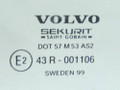 стекло двери передней левой Volvo S80 1 поколение 2000, 2.5 л., D 5252 T, дизель, МКПП, синий, седан, передний привод, 31335385 - фото №2