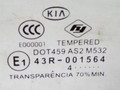 стекло двери задней левой Kia Rio 1 поколение [рестайлинг] 2004, хетчбэк 5 дв., 43R-001564 - фото №2