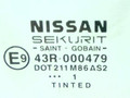 стекло двери передней правой Nissan Almera Tino V10 2001, 43R-000479, 80300BU001 - фото №2