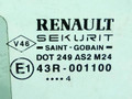 стекло двери передней левой Renault Megane 2 поколение 2004, 43R-001100, 8200077233 - фото №2