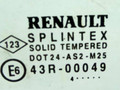 стекло двери передней левой Renault Scenic 2 поколение 2004, 43R-00049, 8200120589 - фото №2