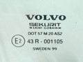стекло двери задней правой Volvo S80 1 поколение 2000, 2.5 л., D 5252 T, дизель, МКПП, синий, седан, передний привод, 43R-001105, 30674321 - фото №2