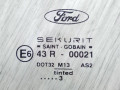 стекло двери передней левой Ford Mondeo 3 поколение 2003, 2.0 л., HJBA, дизель, МКПП, белый, универсал, передний привод, 43R-00021, 1116875 - фото №2