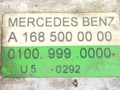 интеркулер Mercedes-Benz A-Класс W168 W168.008 2000, 1.7 л., CDi, OM 668.940, дизель, 5МКПП, темно-серый, хетчбэк 5 дв., передний привод, A1685000000 - фото №3