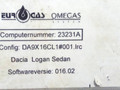 блок управления двигателем Dacia Logan 1 поколение [рестайлинг] 2007, 1.6 л., K4M 690, бензин, 5МКПП, универсал, 23231A, DA9X16CL1 - фото №3