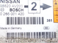 блок AirBag Nissan Primera P12 2003, 1.8 л., i, бензин, BOSCH, 98820AV200, 0285001420 - фото №3