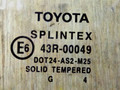 стекло двери передней левой Toyota Carina E 1 поколение T190 1994, 43R-00049 - фото №2