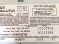 магнитола Acura MDX 1 поколение 2004, 3.5 л., i, J35A3, бензин, АКПП, чёрный, внедорожник 5 дв., полный привод, 39100S3VA340, 39810-S3V-A210M1 - фото №6