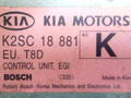 блок управления двигателем Kia Shuma 2 поколение 2003, 1.8 л., i, бензин, 5МКПП, черный, хетчбэк 5 дв., передний привод, BOSCH, K25C18881, 0261207000, MOTORS - фото №3