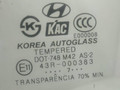 стекло двери передней правой Hyundai Sonata 5 поколение 2007, 2.0 л., D4EA, дизель, МКПП, баклажан, седан, передний привод, 43R-000383, 824213K000 - фото №2