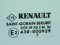 стекло двери передней левой Renault Megane 2 поколение [рестайлинг] 2007, 1.5 л., дизель, 5МКПП, серый, универсал, передний привод, 43R-000929, 8200211227 - фото №2