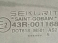 стекло двери передней левой Volkswagen Touareg 1 поколение 2005, 3.2 л., i, BMX, бензин, АКПП, серый, внедорожник 5 дв., полный привод, AS-2, 43R-001168, 7L6845201 - фото №2