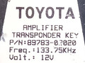 антенна иммобилайзера Toyota Corolla Verso 2 поколение AR10 2006, 89LP0187, 89783-03020 - фото №7