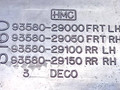 кнопка стеклоподъемника двери задней Hyundai Lantra J2 1995, 1.8 л., i, G4GM, бензин, МКПП, седан, передний привод, 93580-29150RR, 93580-29000, DECO, 93580-29050FRT, 93580-29100RR - фото №3