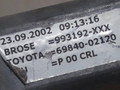 стеклоподъемник электрический задний левый Toyota Corolla 9 поколение (E120/E130) [рестайлинг] 2003, 2.0 л., дизель, МКПП, синий, универсал, передний привод, 69840-02120, BROSE, 993192-XXX - фото №3
