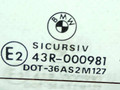 стекло кузовное боковое левое BMW 5 серия E34 1990, универсал, 43R-000981 - фото №2