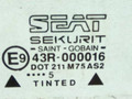 стекло двери передней левой SEAT Ibiza 2 поколение 1995, 43R-000016 - фото №2
