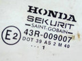 стекло двери передней левой Honda Civic 6 поколение [рестайлинг] EJ6 2001, хетчбэк 5 дв., 43R-009007 - фото №2